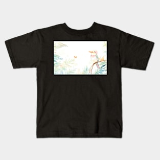 Whimsical and Cute Watercolor Bird Kids T-Shirt